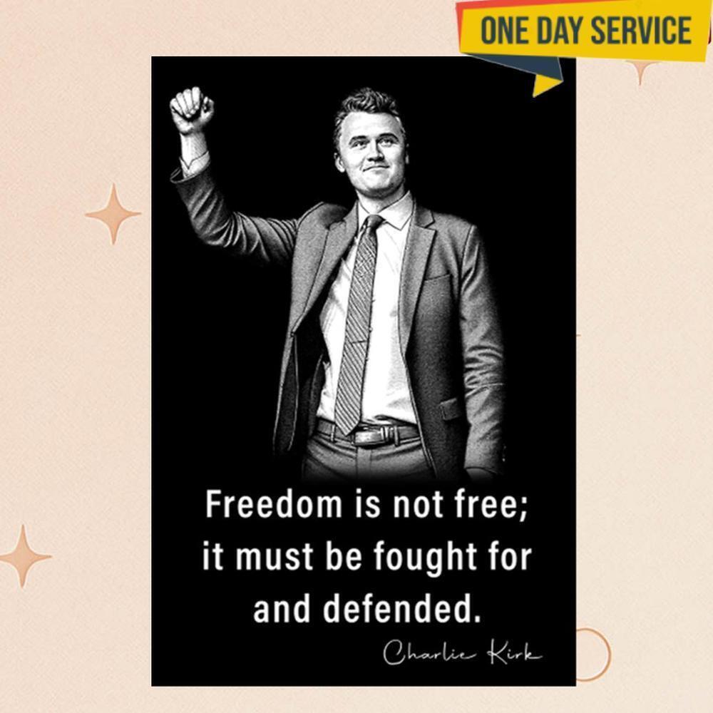 Charlie Kirk Freedom Poster